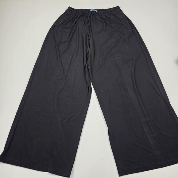 Planet Pants Womens Size 2 Black Wide Leg Elastic Waist made in USA Palazzo - Picture 2 of 12